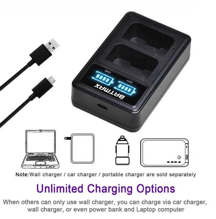 Двойно зарядно за батерии EN-EL25 за Nikon Z30 , Z50 , Zfc