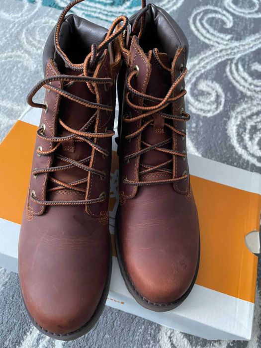 Timberland Courma Kid 6 in Side zip boot Md Brown full Grain nr 36