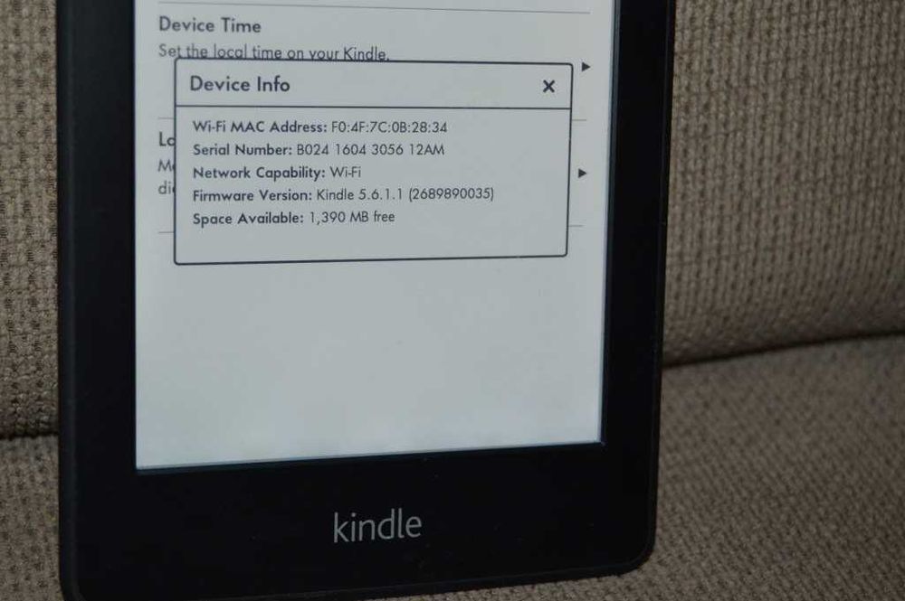 Kindle Paperwhite 1 (Model EY21) – Ecran touch, Iluminat, Wi-Fi, Resetat din Fabrică
