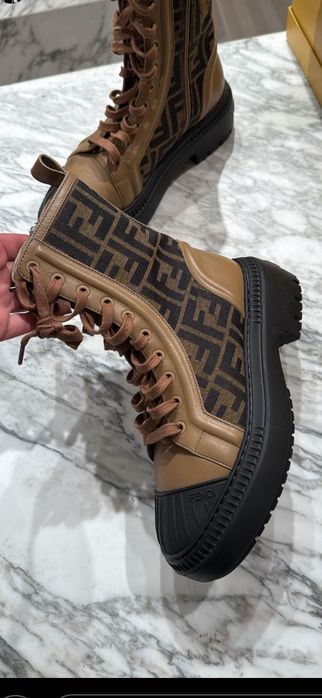 FENDI Rockoko Combat Boots – Оригинални 36