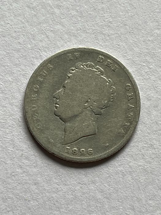 1826 Uk Great Britain United Kingdom King George Iv Silver Shilling
