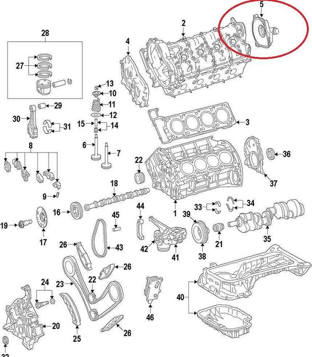 Оригинален маслен сепаратор, картерна винтилация Mercedes m272/m273