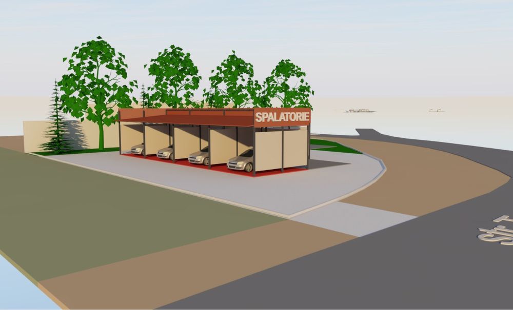 Spalatorie auto self, structura, fundație, betoane, pavaje, la cheie