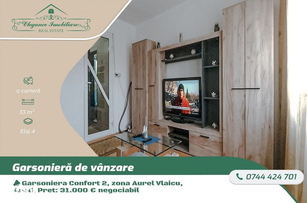 Garsoniera confort 2, zona Aurel Vlaicu, Arad