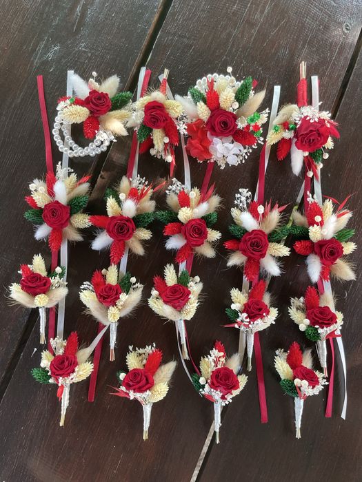 Buchet mireasa din flori stabilizate