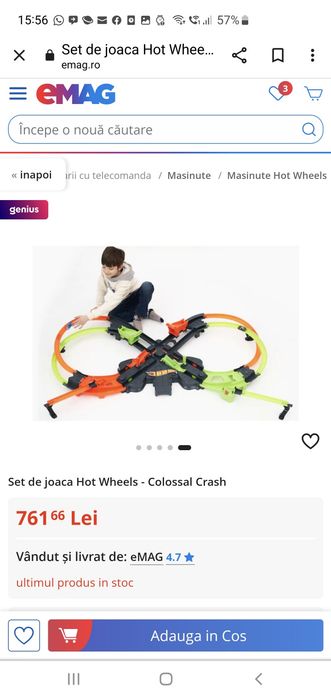 Pista  masinute Hotwheels vand