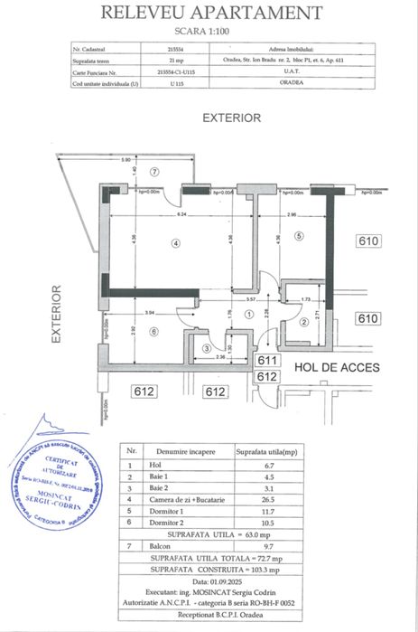 NOU ! 3 Camere, 2 Băi COMPLET FINISAT în Nufarul !!