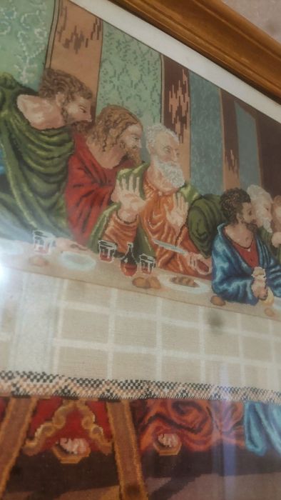 Tablou Cina cea de Taină brodat manual, realizat în 2007