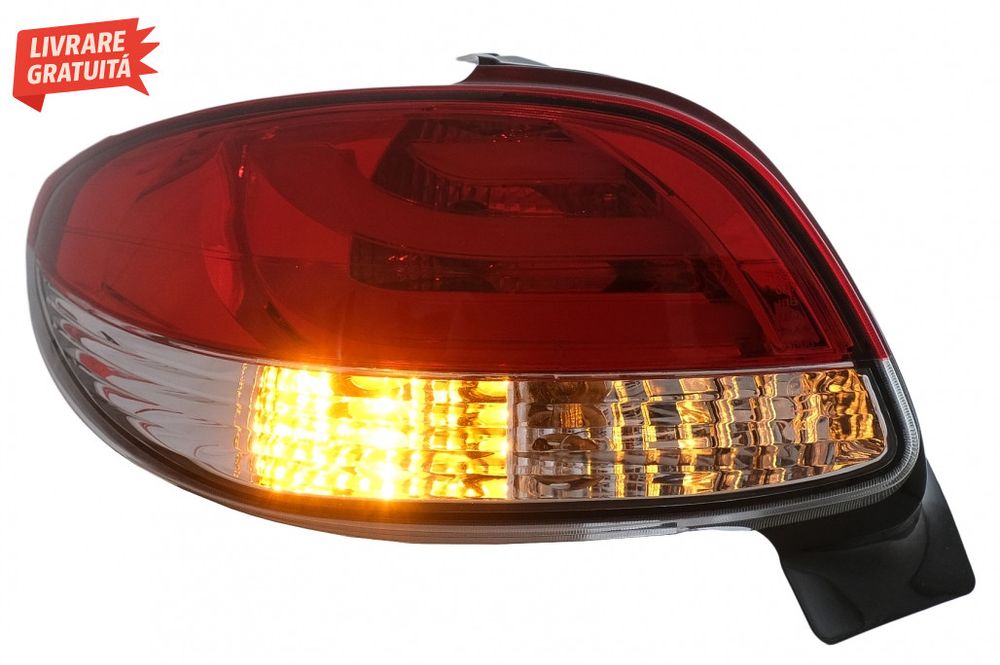 Stopuri Peugeot 206 HatchBack 3/5 usi (1998-2004) Rosu & Alb