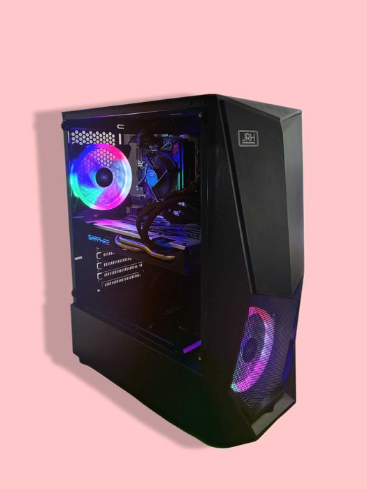 Intel Xeon 1226 v3( i5 4590), 16 gb RAM, SSD+HDD 500, AMD RX 580