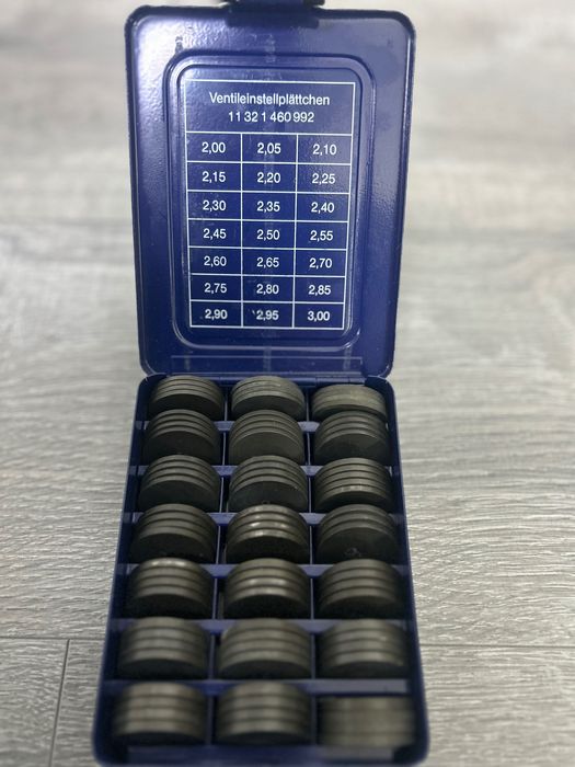 Pastile de reglaj supape BMW  mărimi cuprinse între 2,00- 3,00