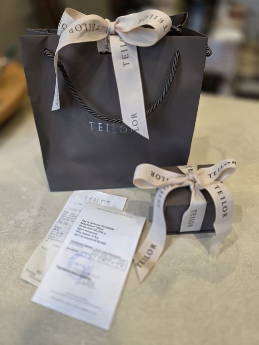 Детски обеци от бяло злато с диамант - цвете - Teilor