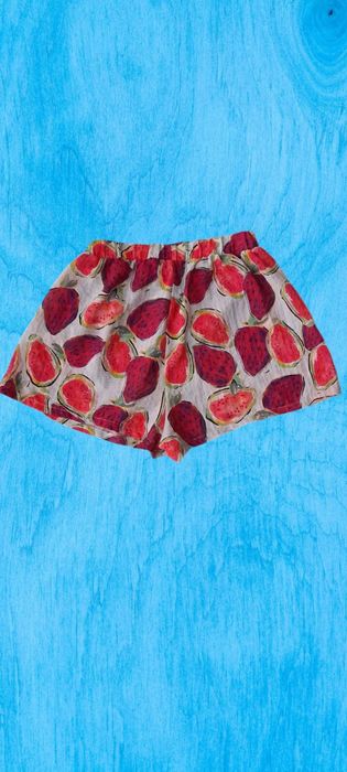 Short Pull & Bear cu model de fructe si buzunare, usor transparent M/L