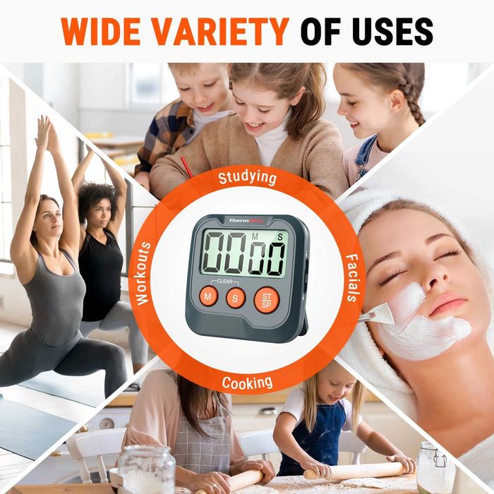 Кухненски таймер ThermoPro за готвене, таймери за класна стая за децa