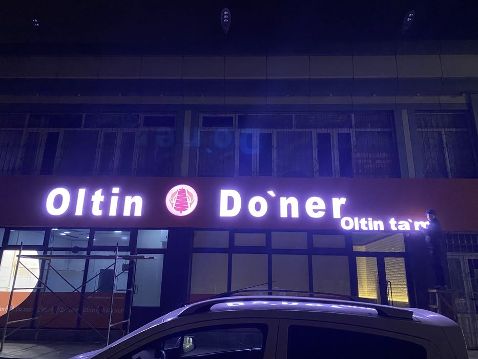 Tashqi reklama xizmatlari yonuvchi harflar