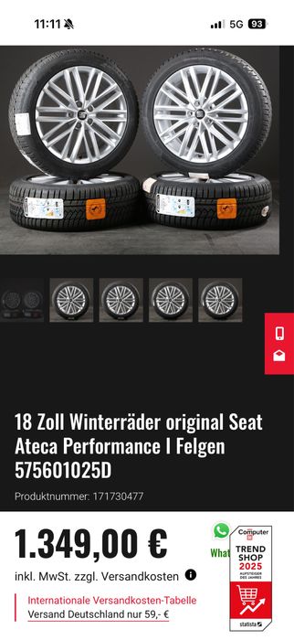Jante oem 5x112 Seat/Vw/Skoda R18