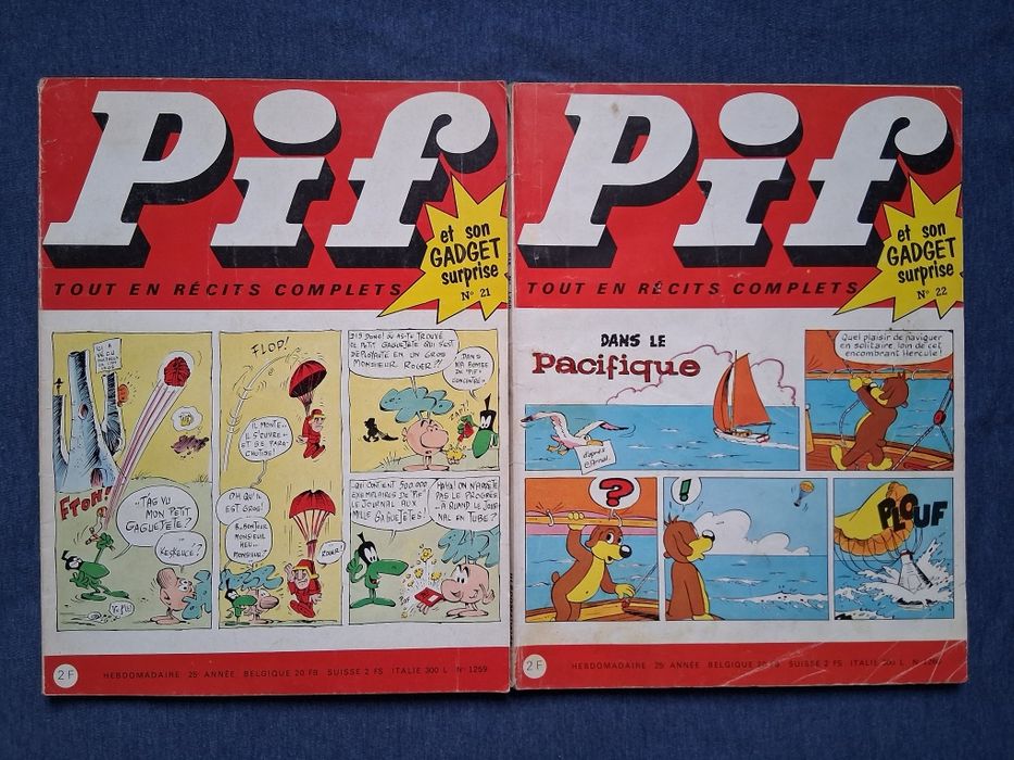 ЛОТ Стари Френски Списания PIF Gadjet / 1969 - 1970 год.