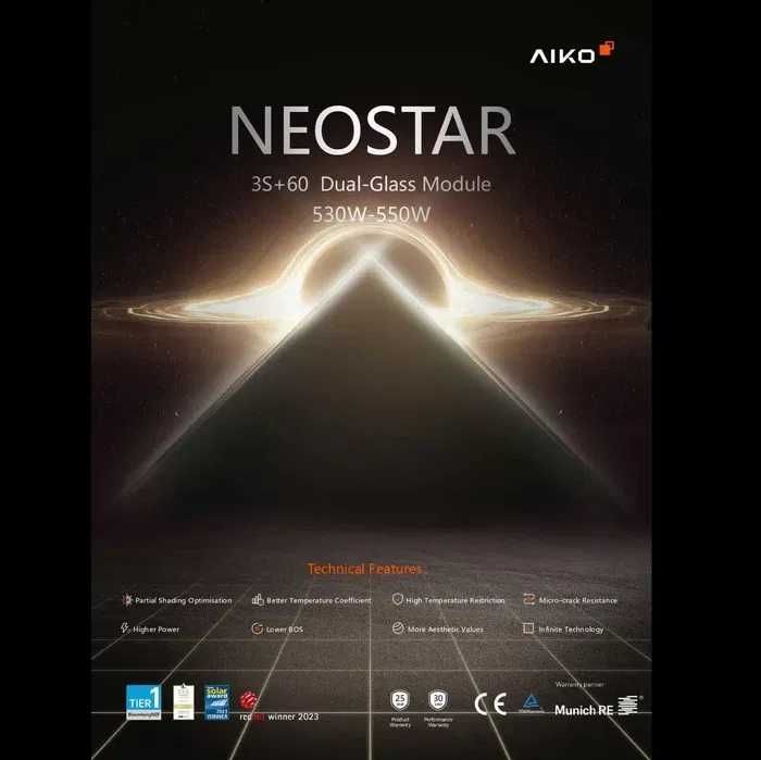 Neostar 3P60 540w A540-MCE60Mw panou fotovoltaic grade B Aiko generatia 3