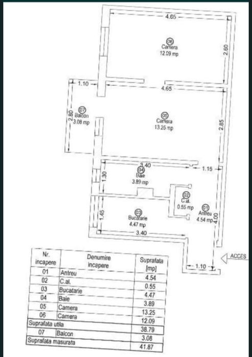 Vând apartament cu 2 camere
