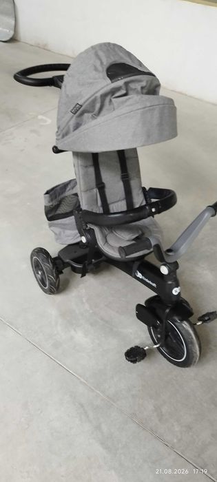 Триколка Kinderkraft Easytwist, Сив