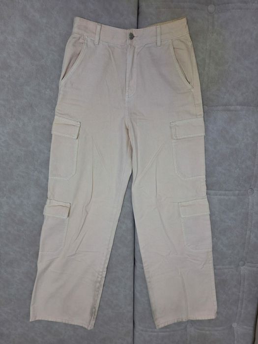 Бежевые карго джинсы