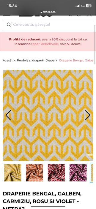 Draperie superba galbena calitate superioara