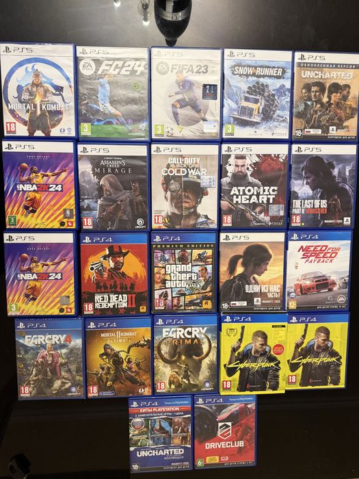 Продам Диски для PS5 PS4 Sony PlayStation Cyberpunk одни из нас