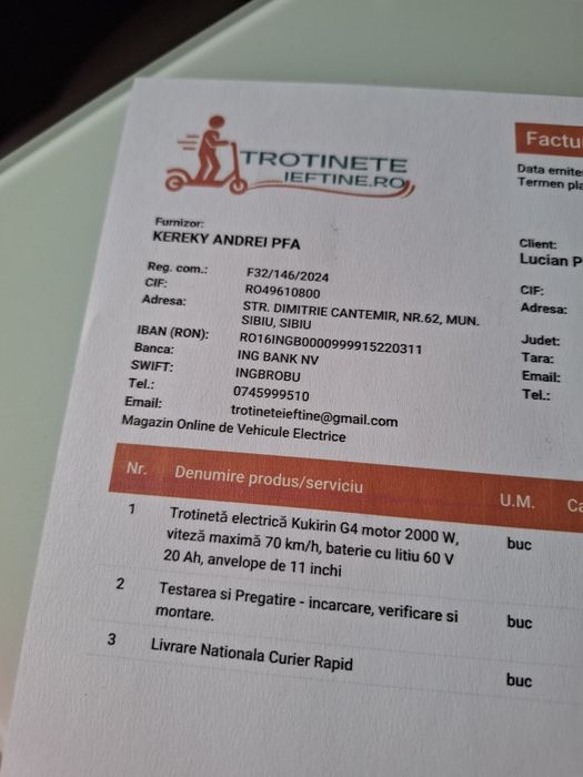 Trotineta kukirin G4