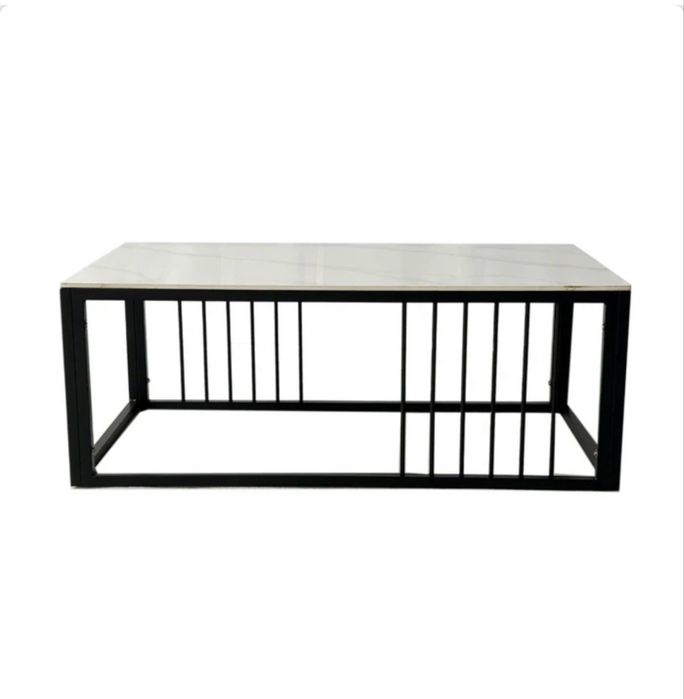 Masuta cafea IVY HM-10, dreptunghiulara, alb + negru, 120 x 60 x 45 cm, 1C