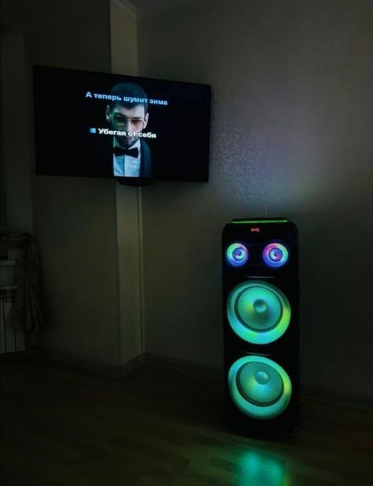 Колонка жалға беріледi 2 микрофон