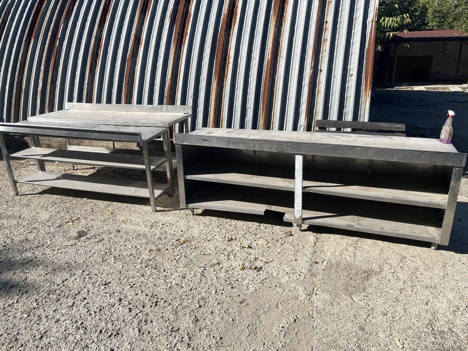 Работна маса шкаф неръждавейка