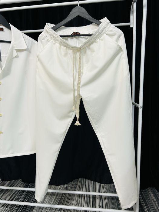 Set barbati crem camasa + pantaloni outfit vara casual elegant premium