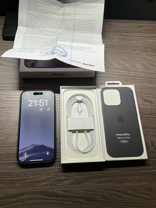 iPhone 16 Pro 128GB, черный, в идеале