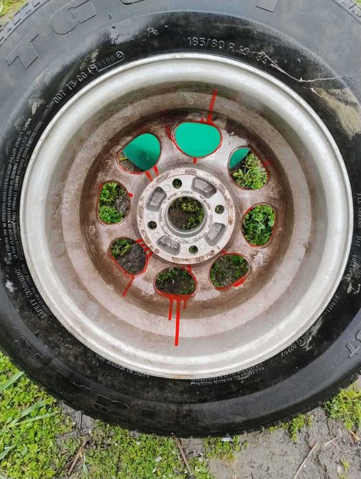 Пет броя алуминиеви джанти 13 ки.