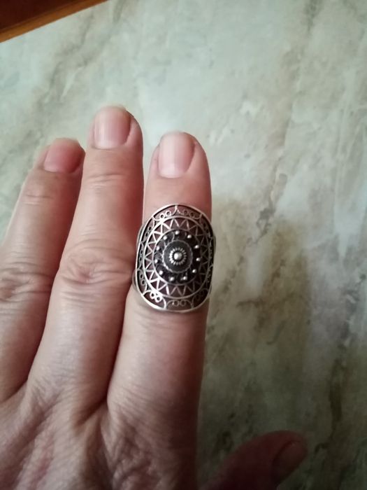 Серебряное кольцо в этническом стиле 19 размер