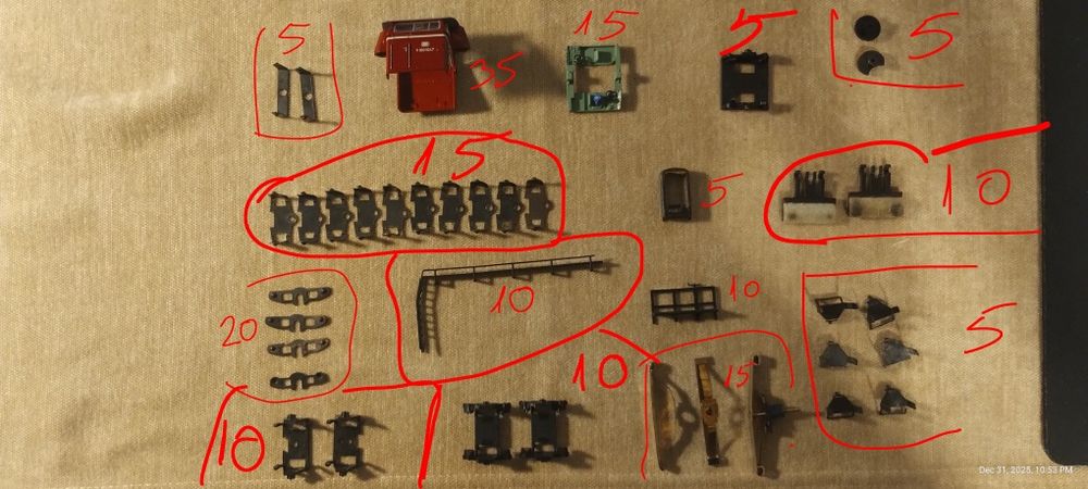 Piese, accesorii trenulețe scara 1/87