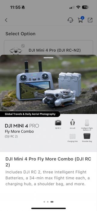 Drona DJI Mini 4 PRO (RC2) Fly more combo + care refresh + polar pro