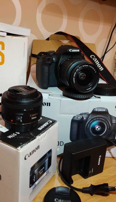 Фотоапарат Canon EOS 2000D + обектив Canon EF-S 18-55mm f/3.5-5.6 IS