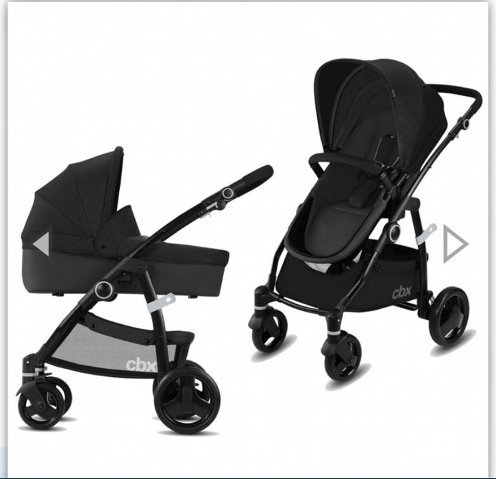 Коляска трансформер cbx+ванночка розовая в подарок и круг для плавания