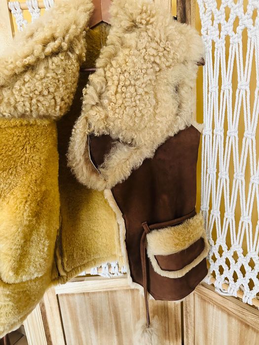 Vesta dama piele & blana miel