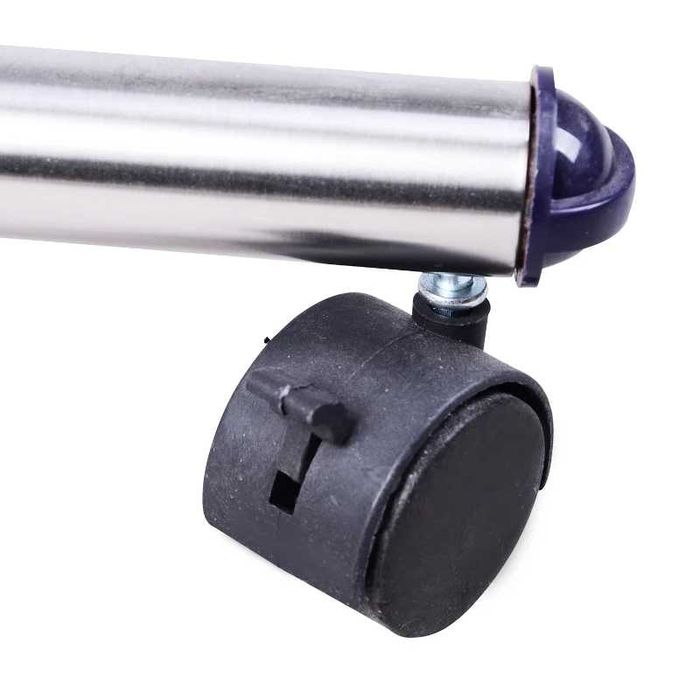 HOMCOM Закачалка за дрехи с колелца, регулируема по височина