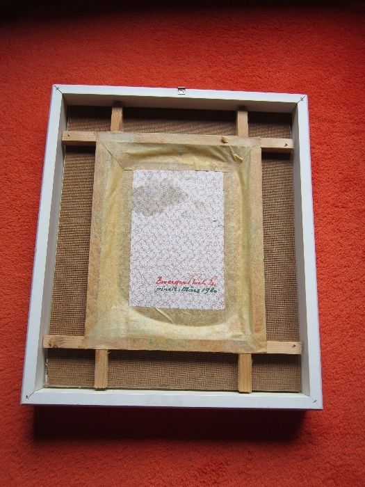 cadou inedit Clopotei tablou pictura ulei, semnat,rama 3D lemn