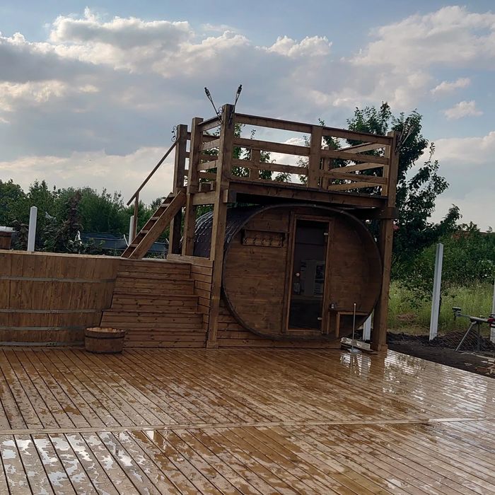 Pachet SAUNA cu CIUBAR,  DUS, JACUZZIl, mobila ,  polipropilena