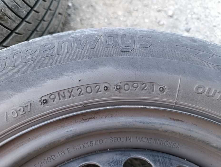 Джанти с гуми 195/65/15  междублоковото 5х114.3