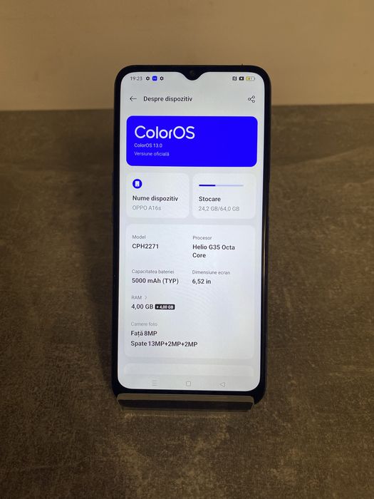 Oppo A16s, 64GB, 8GB, albastru, liber de retea