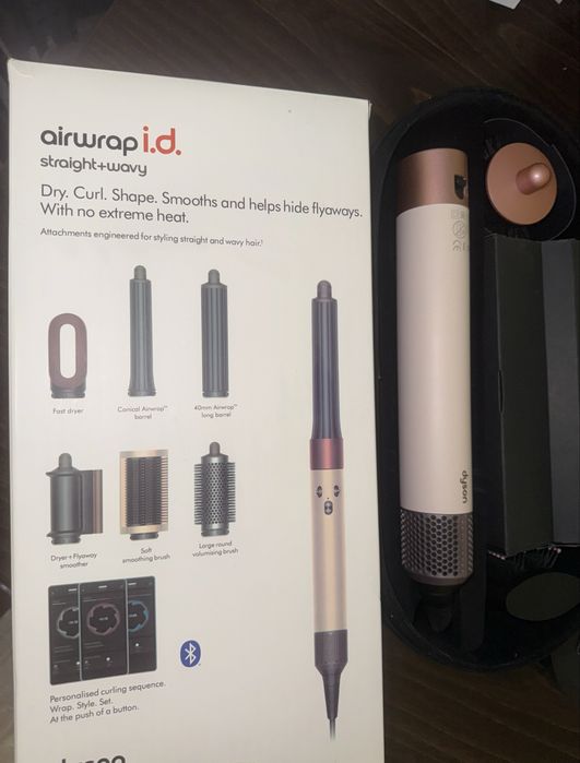 Маша за коса Dyson HS08 Airwrap i.d.™ 601848-01, Bluetooth® връзка, 110.000 об./мин., Ceramic Pink/Rose Gold