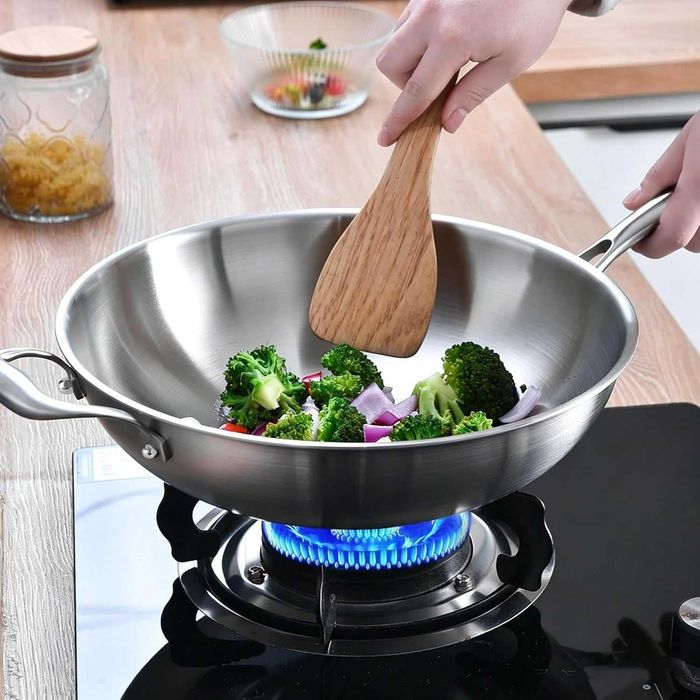 Wok LOLYKITCH de 34 cm din oțel inoxidabil