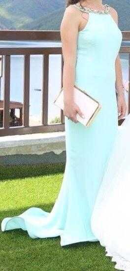 Дълга Официална рокля с гол гръб