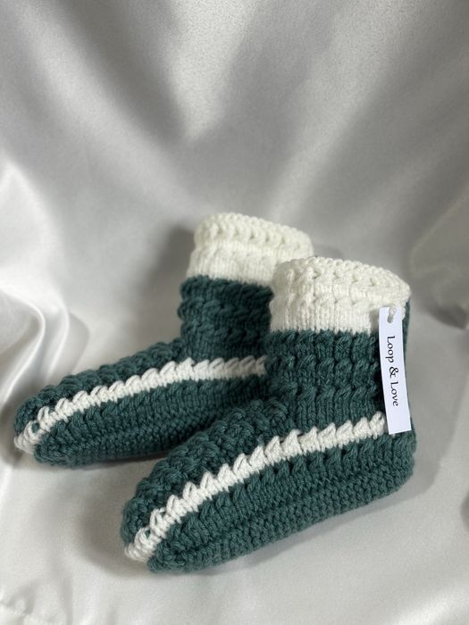 Вязаные носки на подростка