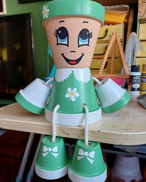 Ghivece pictate manual